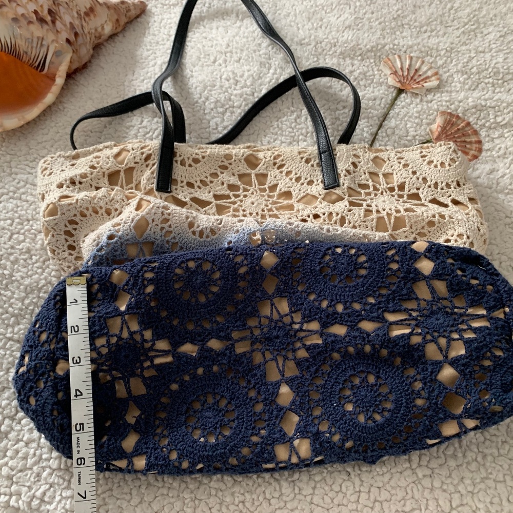 Mossimo large Boho tote Crochet Bag - Picture 6 of 9